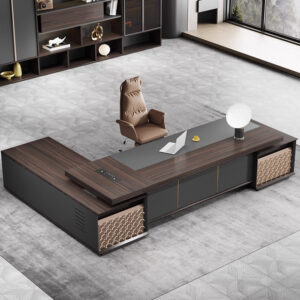 Modern Baking Lacquer Large Desk Chairman Furniture - L280 x W180 x H75 CM