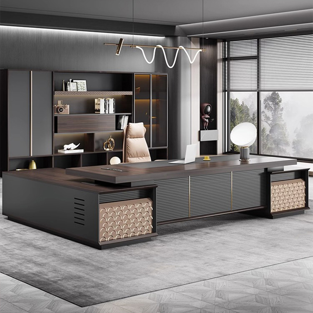 Modern Baking Lacquer Large Desk Chairman Furniture