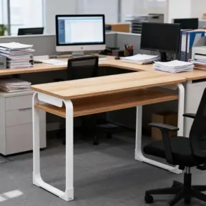 Small Training Table for Education - L150 x W41 x H75 CM, Double layer sheet