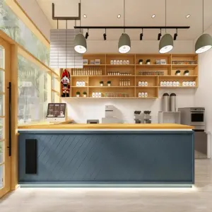 Simple Milk Tea Coffee Bar Baking Counter