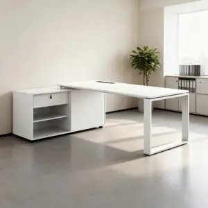 Modern Executive Office Desk - Simple & Large - L145 x W120 x H75 CM