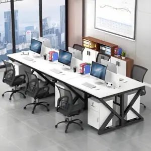 Minimalist Computer Desk with Screen Divider
