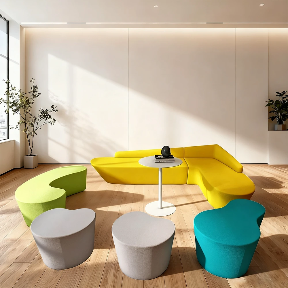 Creative Irregular Shaped Lounge Office Sofa Set