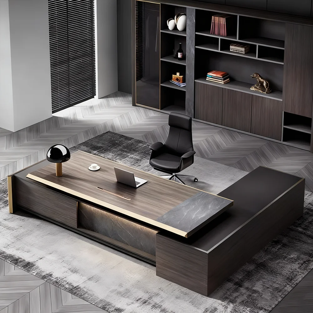 Executive Office Desk and Chair - Simple, Modern & Grand