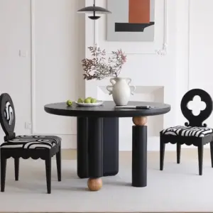 Nordic Creative Solid Wood Conference Table - L100 x W100 x H75 CM (Round Table)