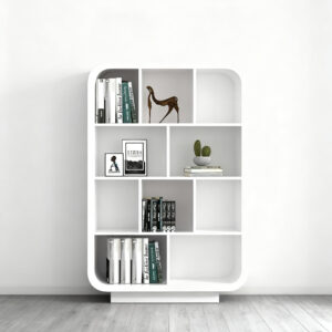 Modern Lacquer Office Executive Desk - Stylish & Spacious - L120 x W15 x H180 CM bookcase