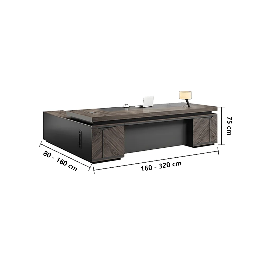 Elegant Vintage Executive Desk - Maoters