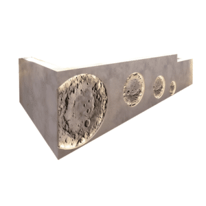 Special Bar Reception Desk, Cashier - L240 x W60 x H100 CM, Style B?? L-shaped design??