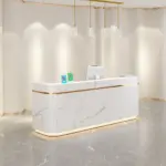Corner Synthetic Laminate Reception Desk