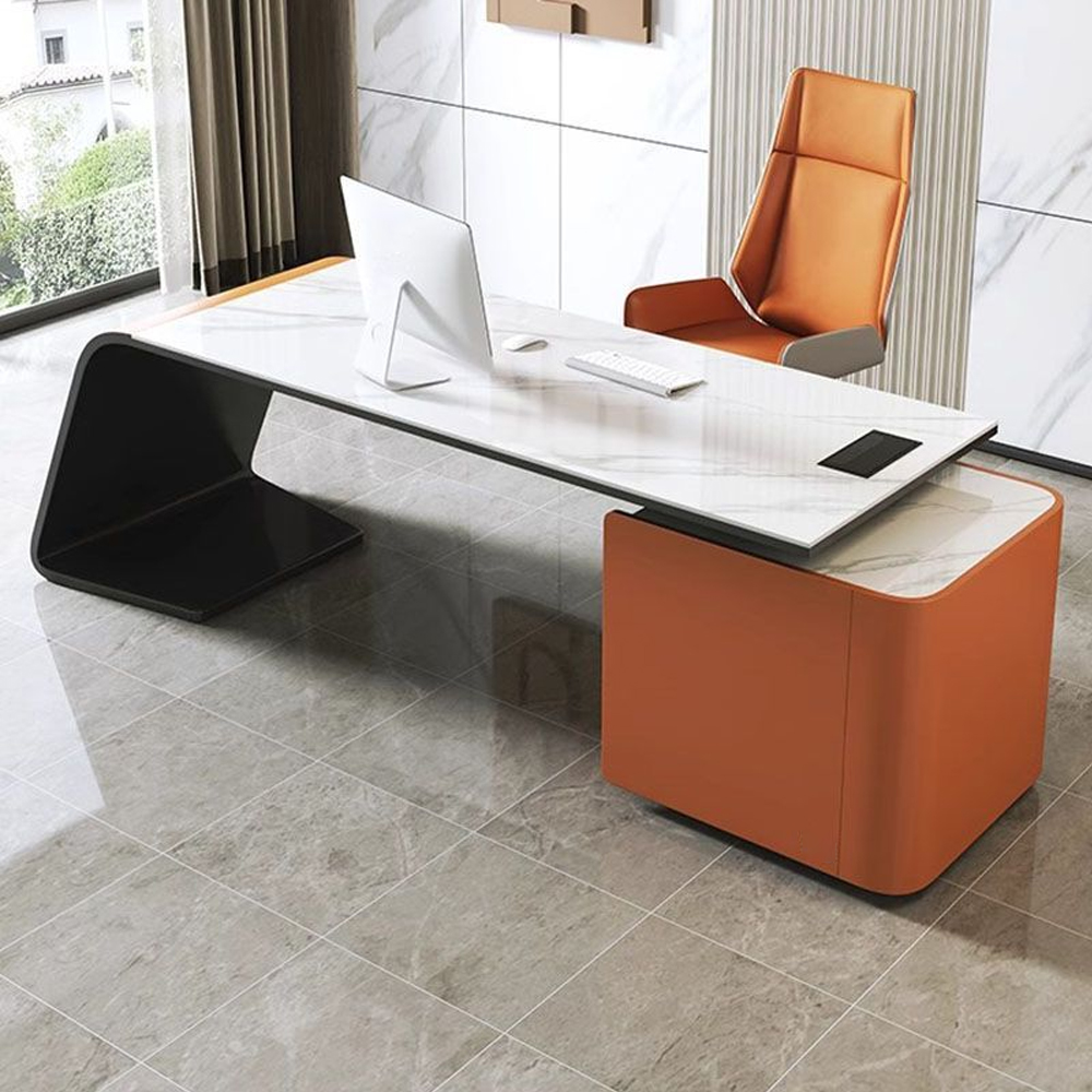 Modern Corner Executive Desk - Italian Rock Board Modern Corner Executive Desk - Italian Rock Board
