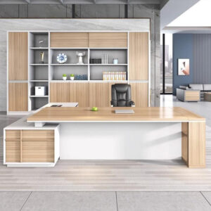Minimalist Modern Chinese-Style Executive Desk - L160 x W160 x H75 CM
