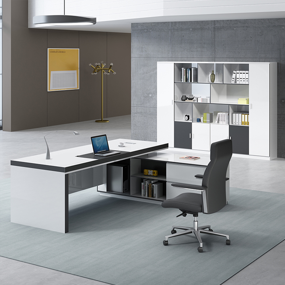 Modern and White Presidential Office Desk