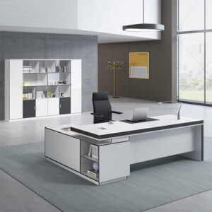 Modern and White Presidential Office Desk - L180 x W160 x H75 CM Desk