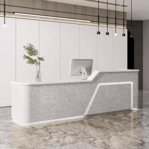 Curved Cashier Front Desk Counter - Maoters - L240 x W60 x H100 CM