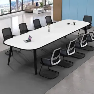 Minimalist Small Oval Conference Table - Office Desk - L120 x W60 x H75 CM