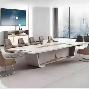 Modern Minimalist Baked Paint Conference Table - L300 x W120 x H75 CM