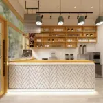 Simple Milk Tea Coffee Bar Baking Counter