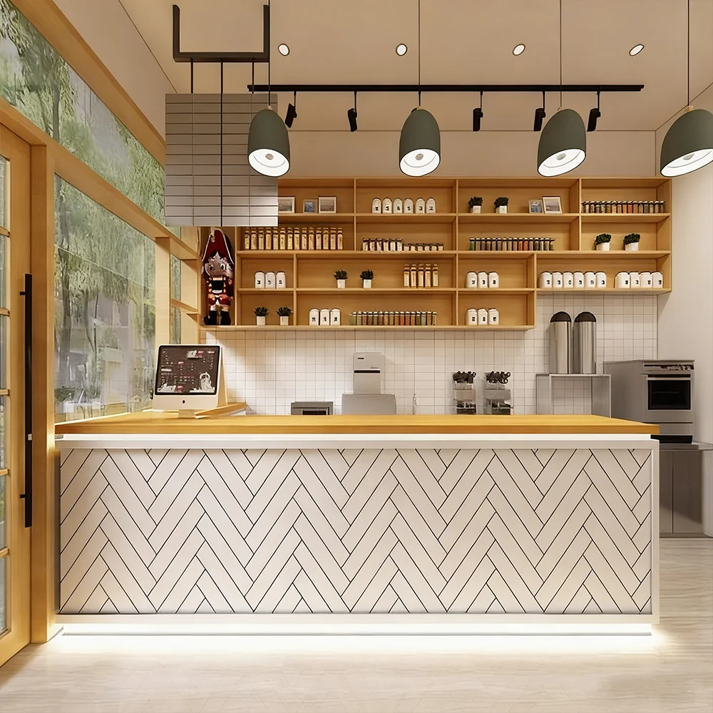 Simple Milk Tea Coffee Bar Baking Counter Simple Milk Tea Coffee Bar Baking Counter