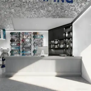 Simple Modern Cashier Counter - Tide Play Store - L220 X W60 X H100 CM