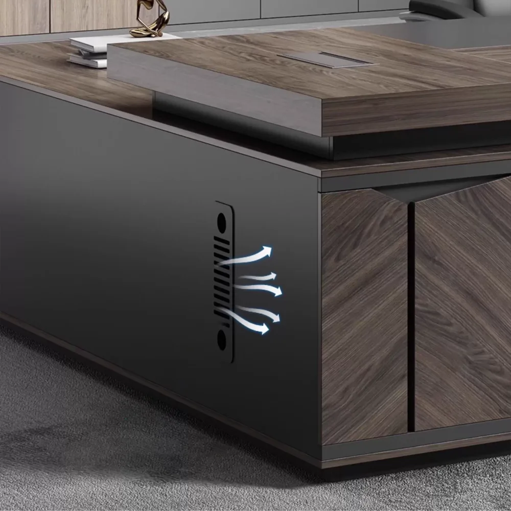 Elegant Vintage Executive Desk - Maoters