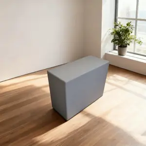 Creative Long Leather Sofa Stool - Elegance Redefined - W90 x D90 x H40 CM (Rectangular High Stool)