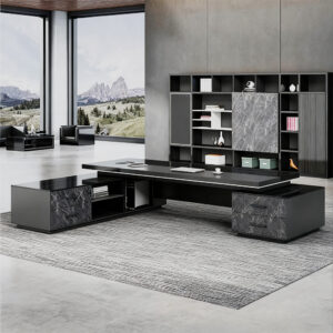 Rectangle Computer Executive Desk - Maoters - L200 x W79 x H75 CM(including side cabinet)