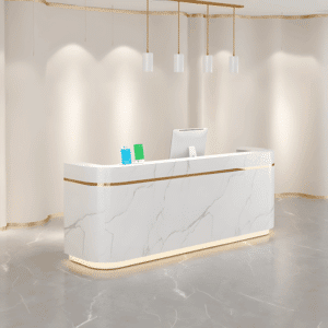 Corner Synthetic Laminate Reception Desk