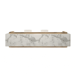 Elegant Marble Slab Counter for Beauty Salon & Bar - L360 X W60 X H105 CM