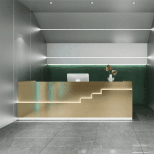Modern Stainless Steel Cashier Desk - Maoters - L100 x W60 x H100 CM
