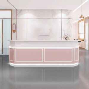 Rectangle Engineered Wood Reception Desk - L150 X W60 X H100 CM