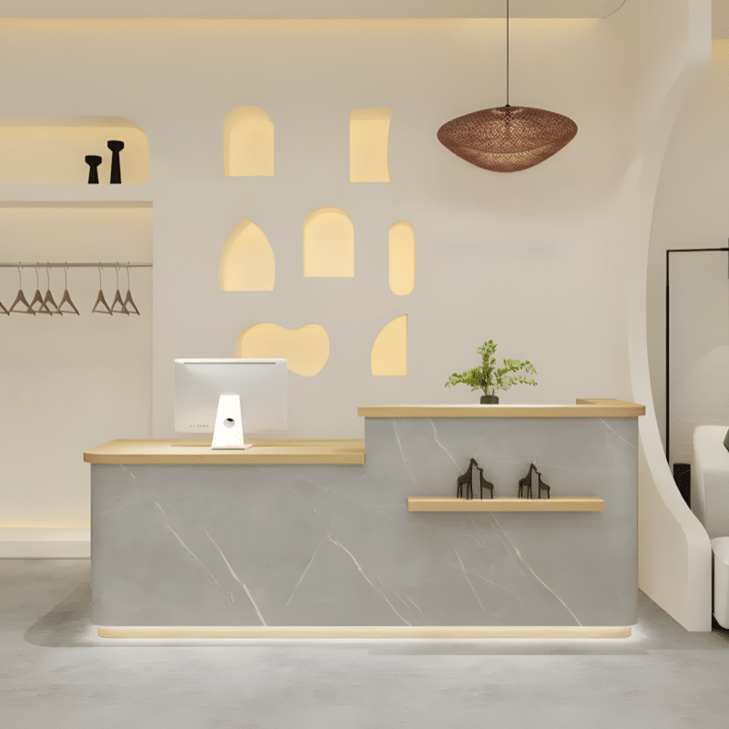 Simple Modern Small Bar Shop Corner Desk Table