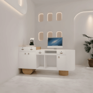 Versatile Reception Desk for Any Business - L160 X W60 X H100 CM, Single Panel