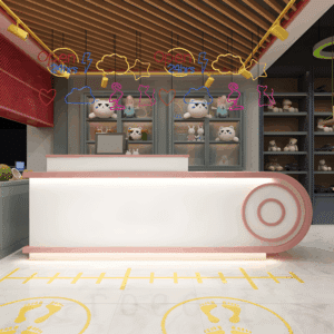 Modern Minimalist Curved Counter - Maoters
