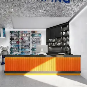 Simple Modern Cashier Counter - Tide Play Store - L120 X W60 X H100 CM
