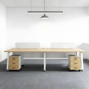 Fully Upgraded Flexible Combo Two Person Desk - Maoters - Four-person seat L240 x W120 x H75 CM (with 4 cabinets)