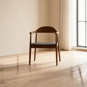 Modern Solid Wood Conference Table - Walnut Color - chair B