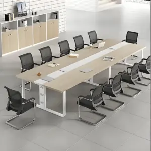 Rectangular Wood Conference Table Desk - L320 x W140 x H75 CM