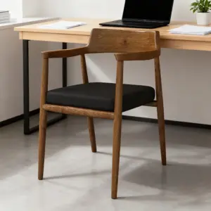 Modern Minimalist Solid Wood Conference Table - Chair/Brown