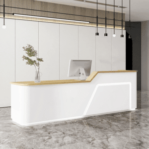 Curved Cashier Front Desk Counter - Maoters - L100 x W60 x H100 CM