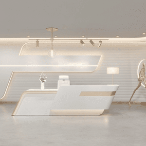 Modern Simple Lacquer Hotel Front Desk Reception Desk - L260 X W60 X H100 CM