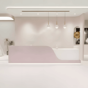 Rectangular Laminate Reception Desk - L100 x W60 x H100 CM