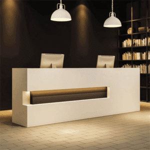 Retro Solid Wood Reception Desk - Maoters - L100 X W60 X H100 CM