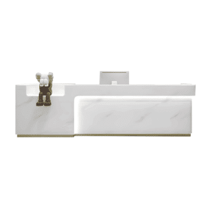 Simple Modern Stainless Steel Reception Desk - Maoters - L150 x W60 x H100 CM