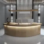 Reception Desk with Solid Wood Grain - Maoters