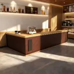 Simple Milk Tea Coffee Bar Baking Counter