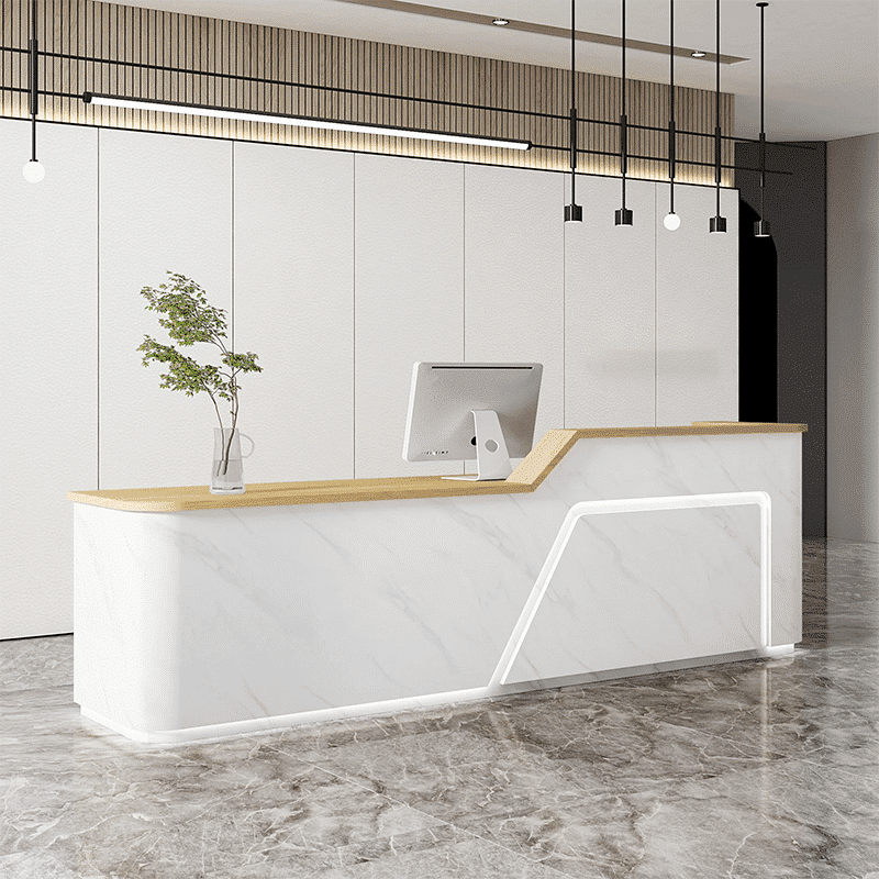 Curved Cashier Front Desk Counter - Maoters