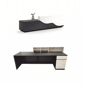 Imitation Marble Front Desk - L240 X W75 X H105 CM