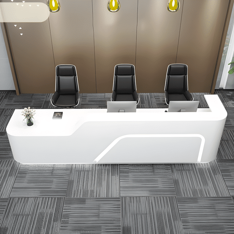 4Lacquered_Curved_Company_Reception_Desk-1 Lacquered Curved Company Reception Desk