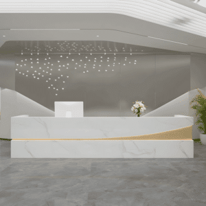 Modern Simple Reception Desk - Sleek Lacquer Finish - L180 X W60 X H105 CM