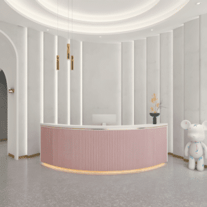 Simple Modern Round Bar Cashier Table - Maoters - L340 x W60 x H100 CM